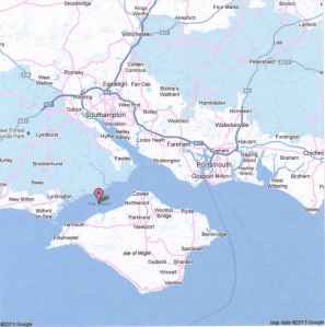 The Solent UK from Google Maps Solent map google1