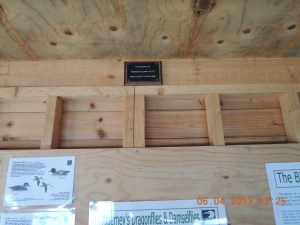Bird Hide in memory  of the Petits, an old Alderney Family
