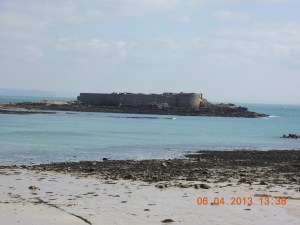 Longis Bay and  Raz Island